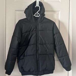 Boys Old navy Black Hooded Puffer Jacket